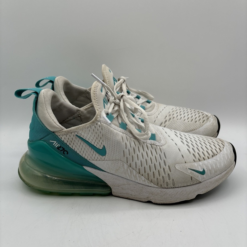 Nike Air Max 270 Sneakers Womens Size 10.5 White Teal AH6789-119 Running Shoes - Picture 5 of 15